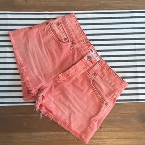 Free People Coral Jean Shorts Sz 25
